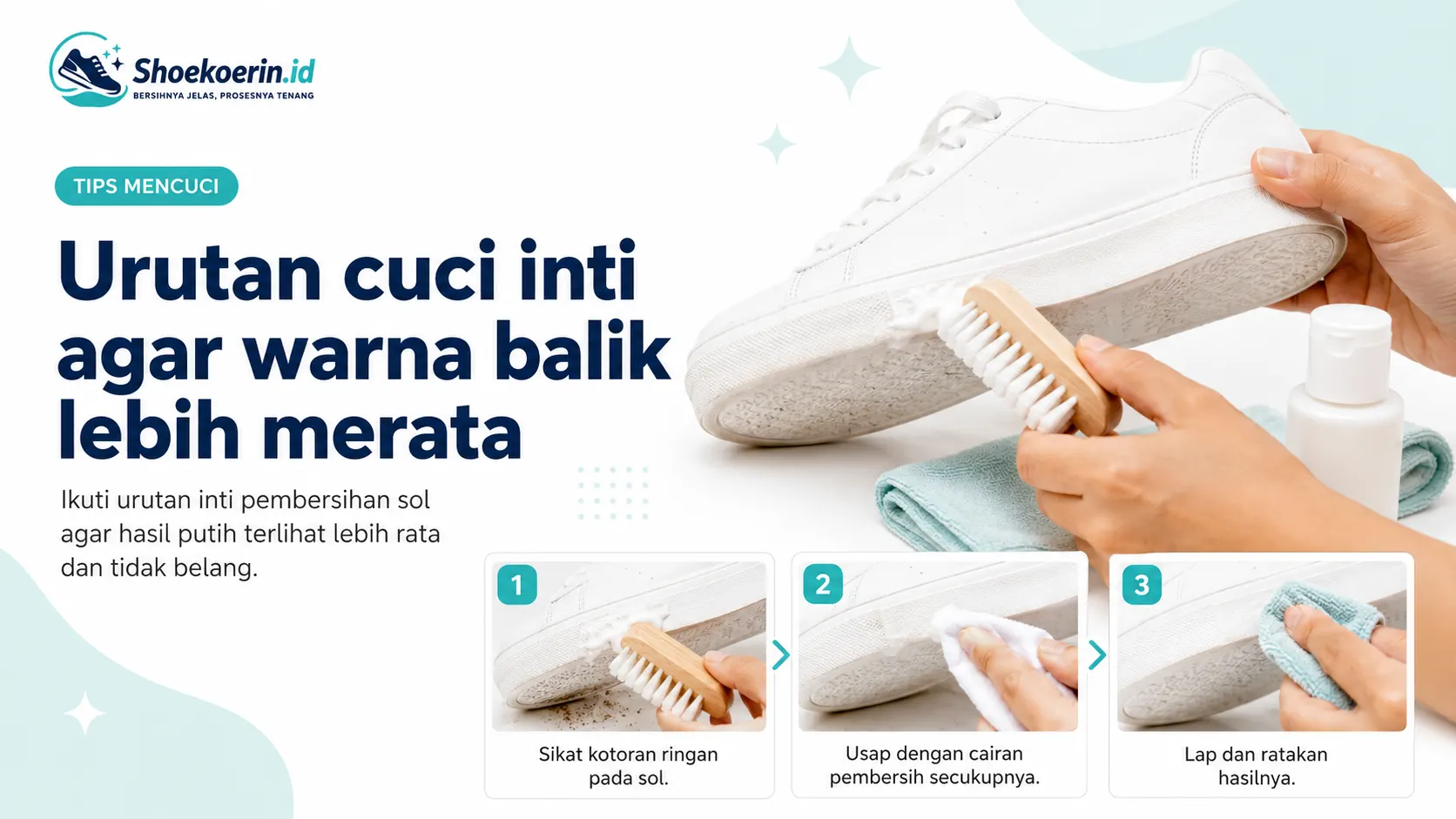 Urutan cuci inti agar warna balik lebih merata Urutan cuci inti agar warna balik lebih merata