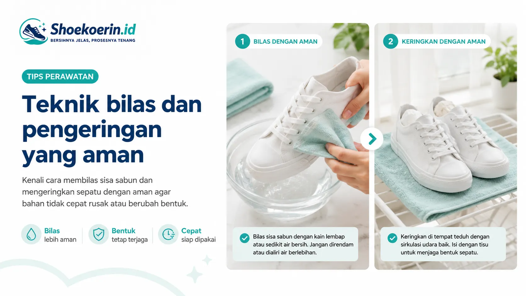 Teknik bilas dan pengeringan yang aman untuk pemula Teknik bilas dan pengeringan yang aman untuk pemula